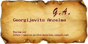 Georgijevits Anzelma névjegykártya